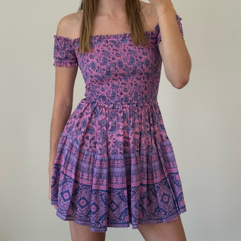Spell & The Gypsy Collective Journey Rara Mini Dress in Mulberry